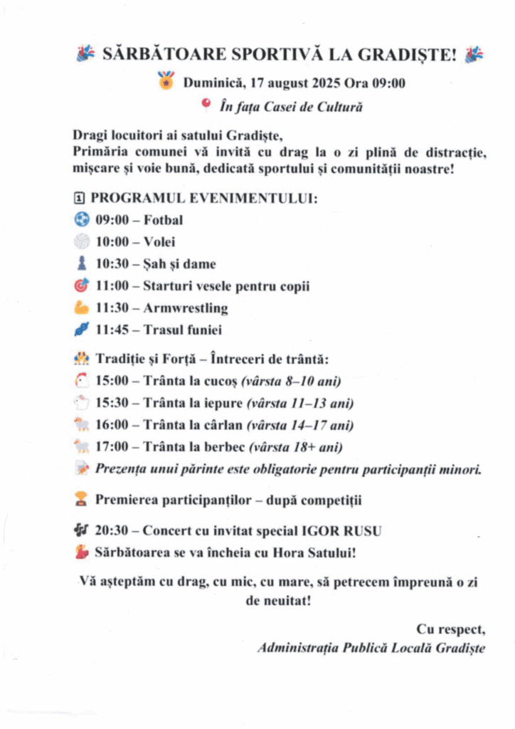 Sărbătoare sportivă la Gradiște-1